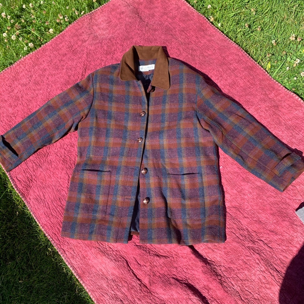 Norton McNaughton 100% Wool Plaid Jacket